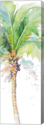 Framed Watercolor Coconut Palm Panel Print