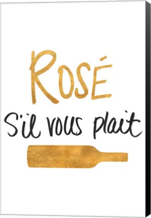 Framed Rose s&#39;il Vous Plait Print