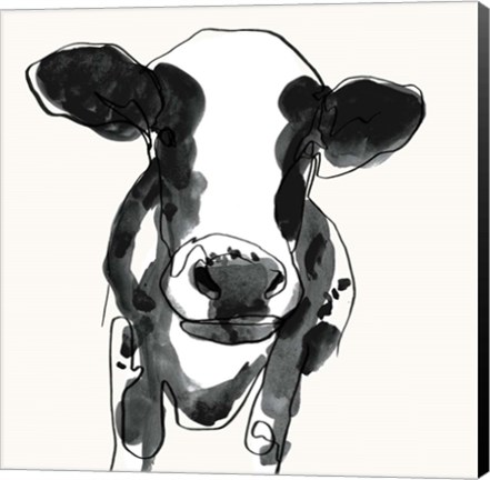 Framed Cow Contour II Print