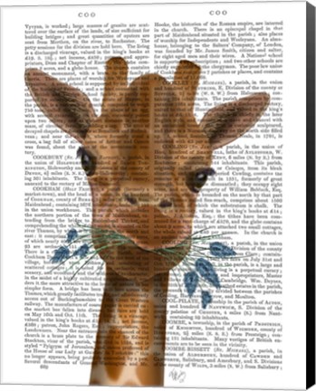 Framed Chewing Giraffe 2 Print