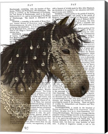 Framed Horse Buckskin with Jewelled Bridle Print