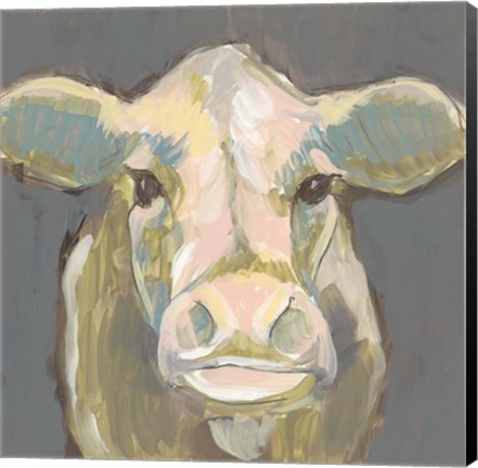 Framed Blush Faced Cow I Print