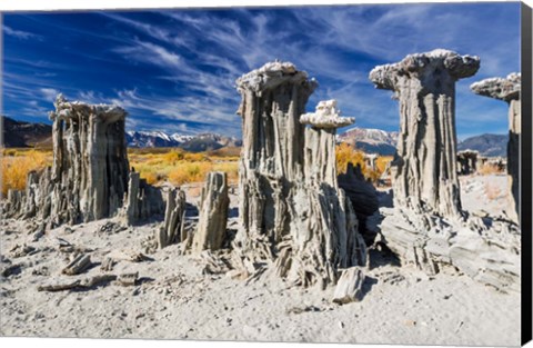 Framed Tufa Formations At Mono Lake Print