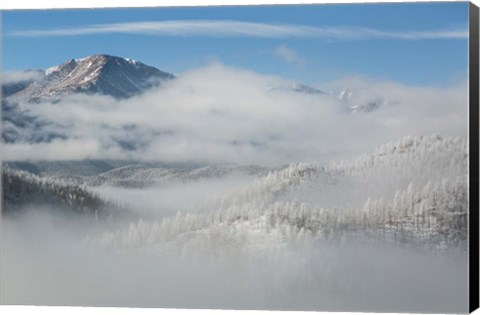 Framed Colorado Clouds Below Pikes Peak Print