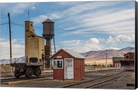 Framed Detail Of Historic Railroad Station, Nevada Print