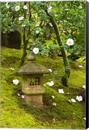 Framed Spring Pagoda, Portland Japanese Garden, Oregon Print