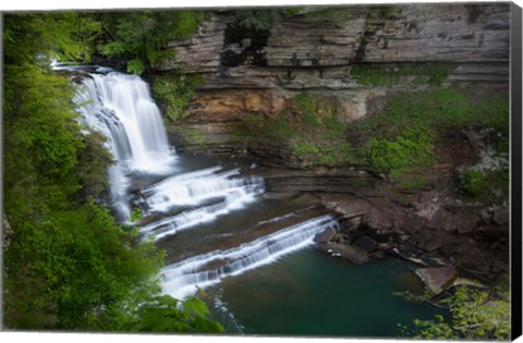 Framed Waterfall And Cascade Of The Blackburn Fork State Scenic River Print