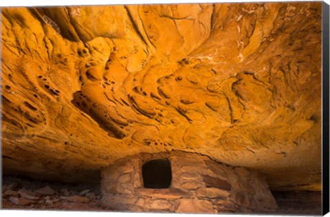 Framed Cap Rock Ruin, Cedar Mesa Wilderness Areal, Utah Print