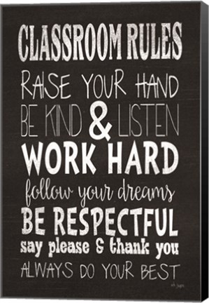 Framed Classroom Rules Print