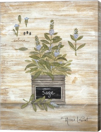 Framed Sage Botanical Print