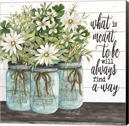 Framed Blue Jars - What is Meant to Be Print