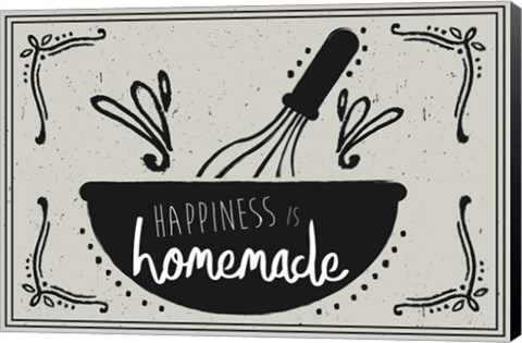 Framed Happiness is Homemade Print