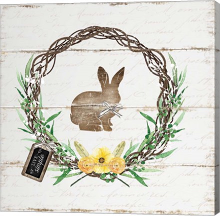 Framed Spring Wreath II Print