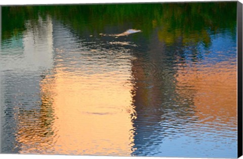 Framed Reflection on the Iowa River No. 1 Print