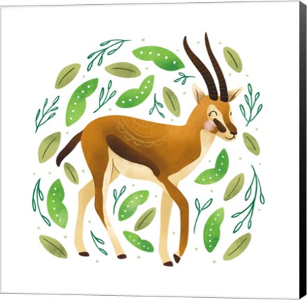 Framed Safari Cuties Gazelle Print