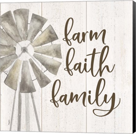 Framed Farm Life III Farm Faith Family Print