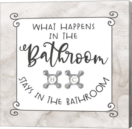 Framed Bath Humor What Happens Print