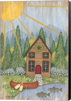 Framed Cabin in the Woods Print