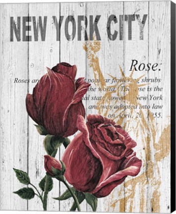 Framed New York Roses Print