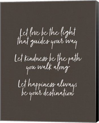 Framed Let Love Be the Light - Black Print