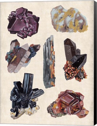 Framed Vintage Minerals II Print