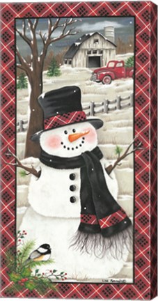 Framed Farmhouse Snowman Print