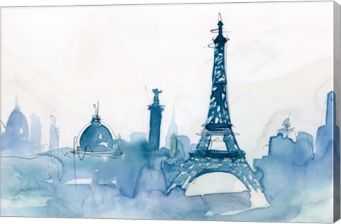 Framed Ocean Blue Paris Print