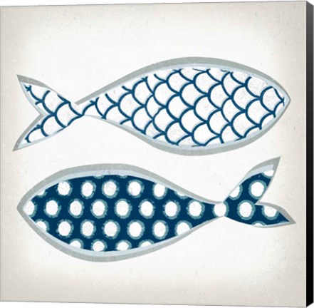 Framed Fish Patterns II Print