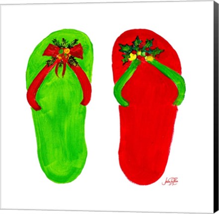 Framed Holiday Flip Flops Print