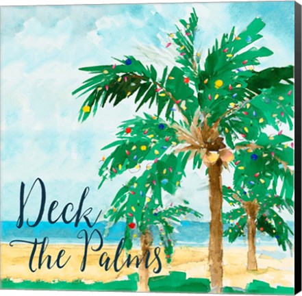 Framed Deck the Palms Print