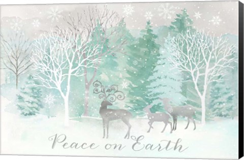 Framed Peace on Earth Silver landscape Print