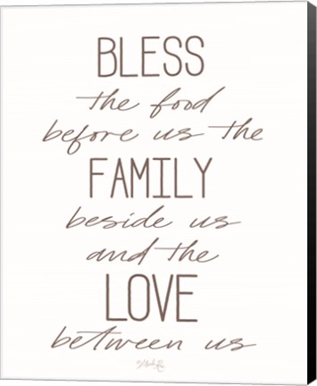 Framed Dinner Blessing Print