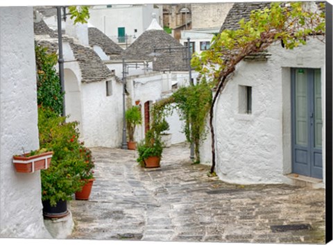 Framed Typical Trulli Houses In Alberobello Print