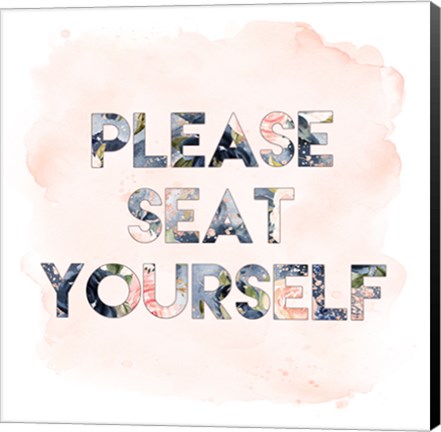 Framed Please Seat Yourself Print