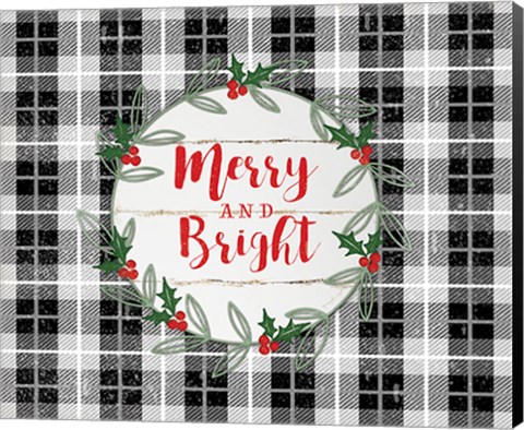 Framed Merry and Bright Print