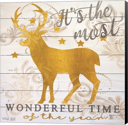 Framed It&#39;s the Most Wonderful Time Deer Print