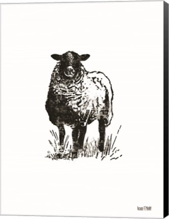 Framed Farmhouse Sheep Print