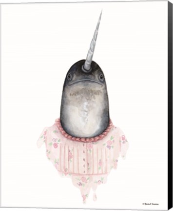 Framed Narwhal in a Nightgown Print