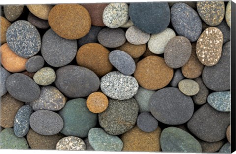 Framed Close-Up Of Beach Rocks Print