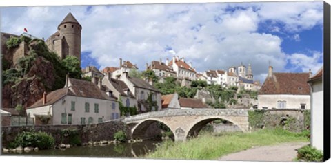 Framed Bridge Over A River, Pinard Bridge, France Print