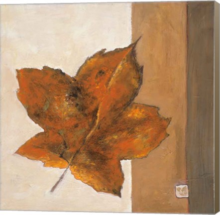 Framed Leaf Impression - Rust Print