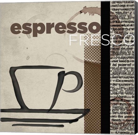 Framed Espresso Fresco Print