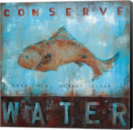 Framed Conserve Water Print