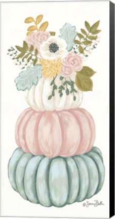 Framed Floral Pumpkins Print