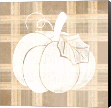 Framed Plaid Pumpkin II Print