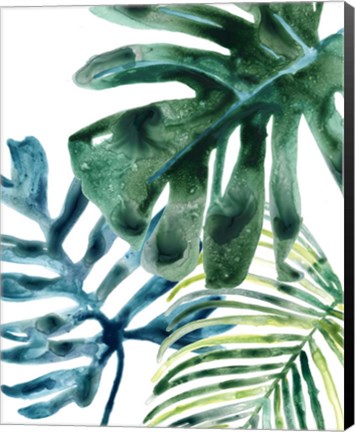 Framed Tropical Leaf Medley III Print