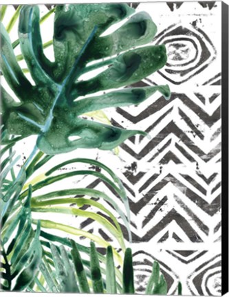 Framed Palm Pattern II Print