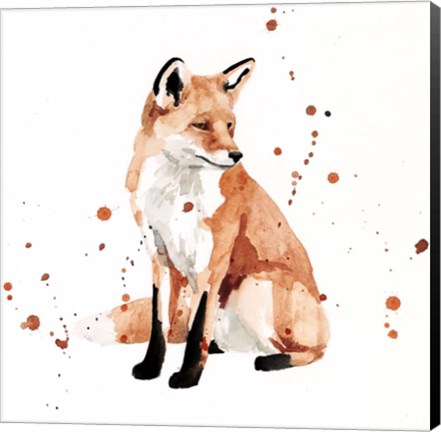 Framed Watercolor Fox II Print