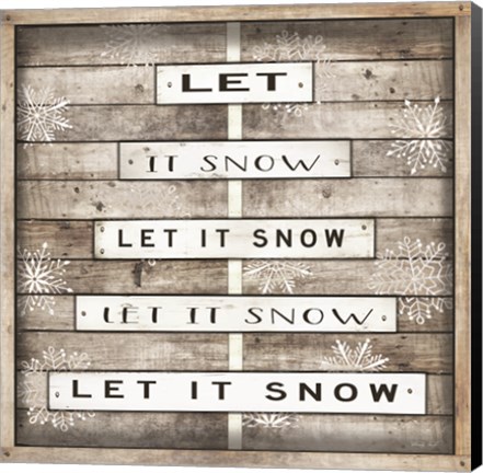 Framed Let It Snow Print