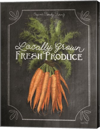 Framed Fresh Carrots Print